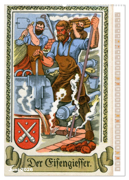 Altes Handwerk: Historische Zeichnungen neu entdeckt (CALVENDO Wandkalender 2026)