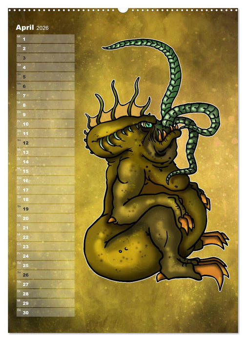 Bestiarium Vladi Krafft (CALVENDO Premium Wandkalender 2026)