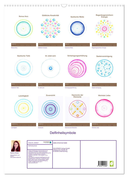 Delfinheilsymbole (CALVENDO Wandkalender 2026)