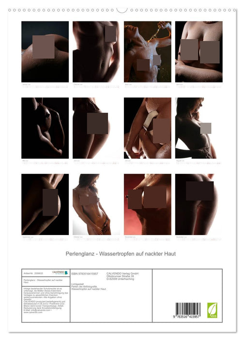 Perlenglanz - Wassertropfen auf nackter Haut (CALVENDO Premium Wandkalender 2026)
