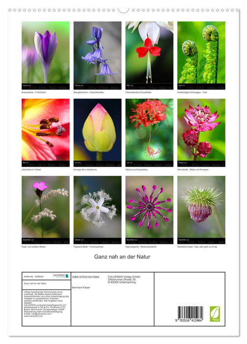 Ganz nah an der Natur (CALVENDO Premium Wandkalender 2026)