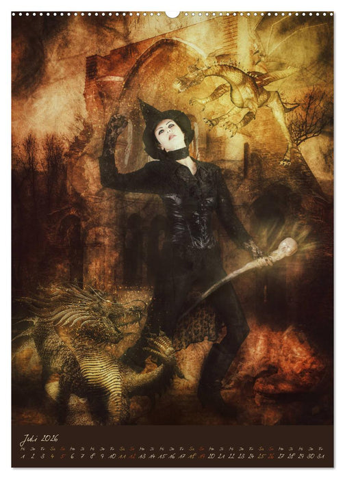 Schattenwesen - Die dunkle Seite der Magie (CALVENDO Premium Wandkalender 2026)