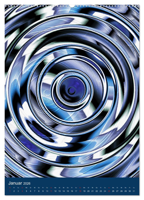 Digitale Kunst - rund und bunt (CALVENDO Premium Wandkalender 2026)