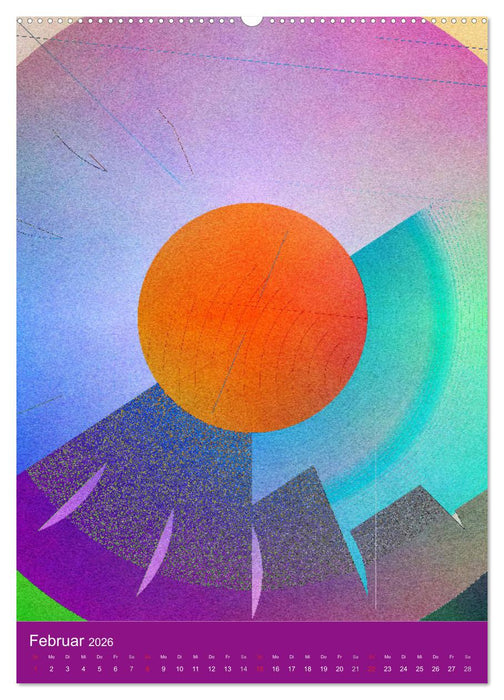 Digitale Kunst - rund und bunt (CALVENDO Premium Wandkalender 2026)