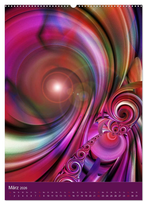 Digitale Kunst - rund und bunt (CALVENDO Premium Wandkalender 2026)