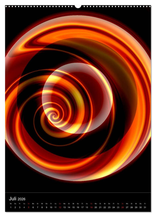 Digitale Kunst - rund und bunt (CALVENDO Premium Wandkalender 2026)