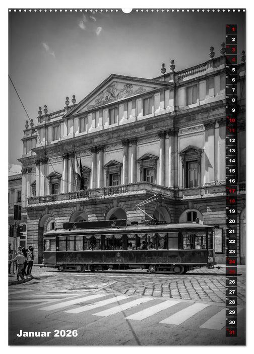 MAILAND SCHWARZWEIß (CALVENDO Premium Wandkalender 2026)