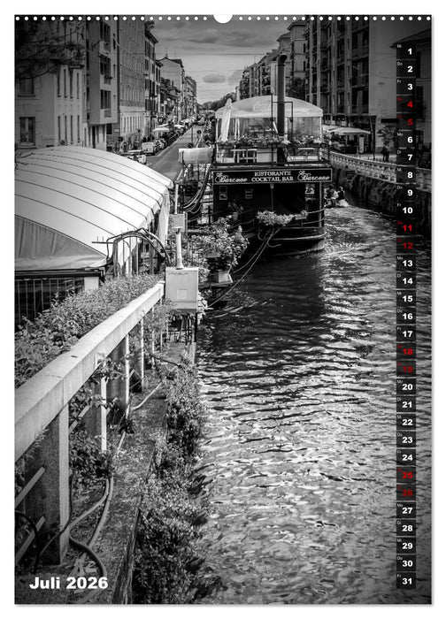 MAILAND SCHWARZWEIß (CALVENDO Premium Wandkalender 2026)