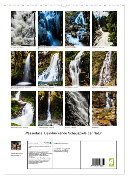 Wasserfälle. Beindruckende Schauspiele der Natur (CALVENDO Premium Wandkalender 2026)