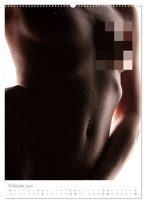 Perlenglanz - Wassertropfen auf nackter Haut (CALVENDO Wandkalender 2026)