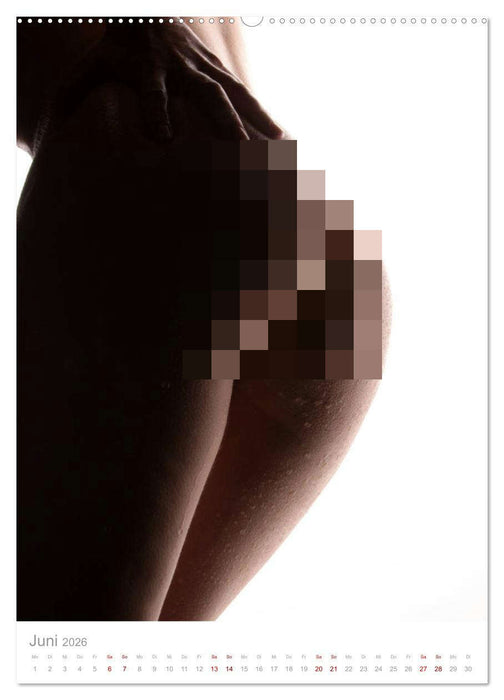 Perlenglanz - Wassertropfen auf nackter Haut (CALVENDO Wandkalender 2026)