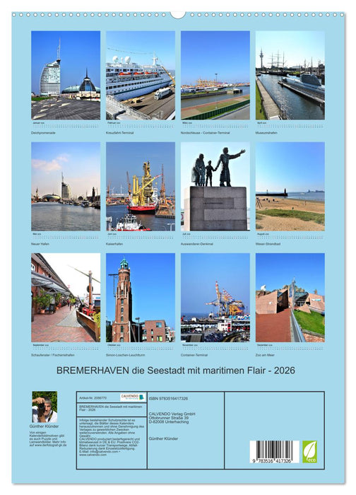 BREMERHAVEN die Seestadt mit maritimen Flair - 2026 (CALVENDO Premium Wandkalender 2026)