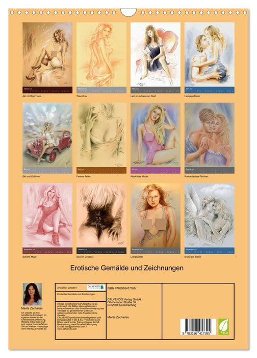 Erotische Gemälde und Zeichnungen (CALVENDO Wandkalender 2026)