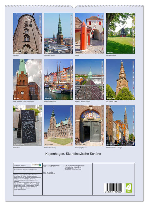 Kopenhagen. Skandinavische Schöne (CALVENDO Premium Wandkalender 2026)