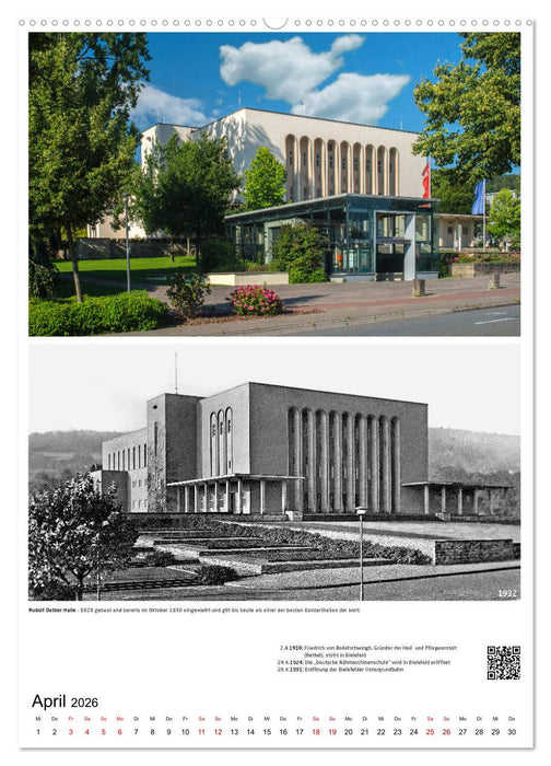 Bielefelder Fotomotive heute und damals mit historischen Ereignissen (CALVENDO Premium Wandkalender 2026)