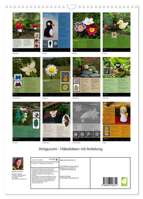 Amigurumi - Häkelideen mit Anleitung (CALVENDO Wandkalender 2026)