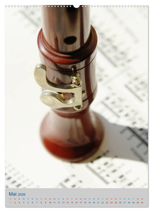 Instrumente - Musikalisch durch das Jahr (CALVENDO Premium Wandkalender 2026)