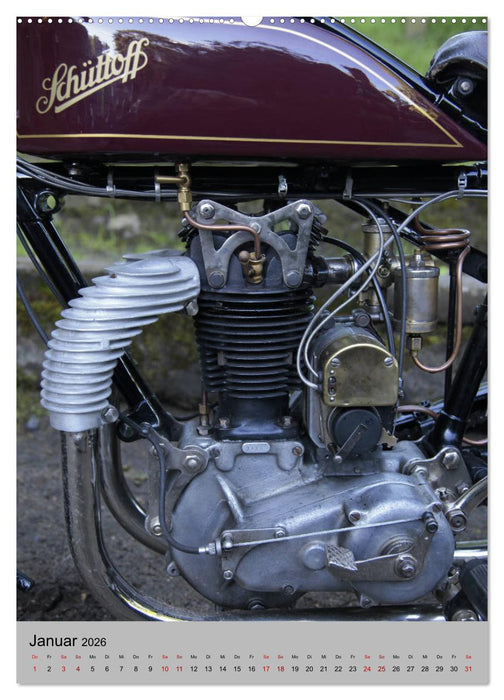 Motorrad Oldtimer - Motoransichten (CALVENDO Premium Wandkalender 2026)