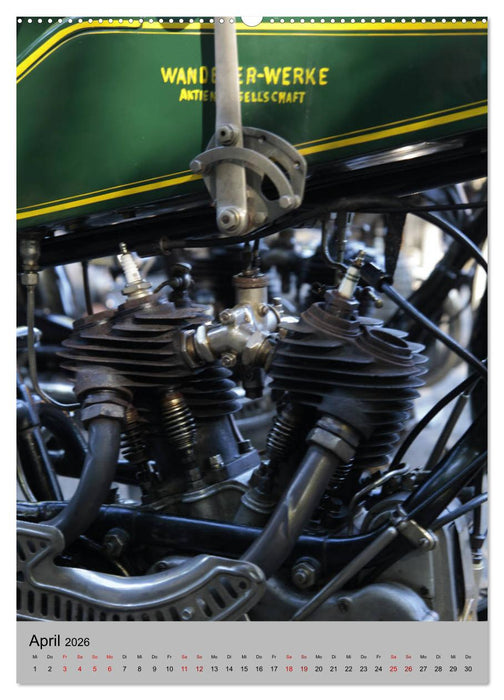 Motorrad Oldtimer - Motoransichten (CALVENDO Premium Wandkalender 2026)