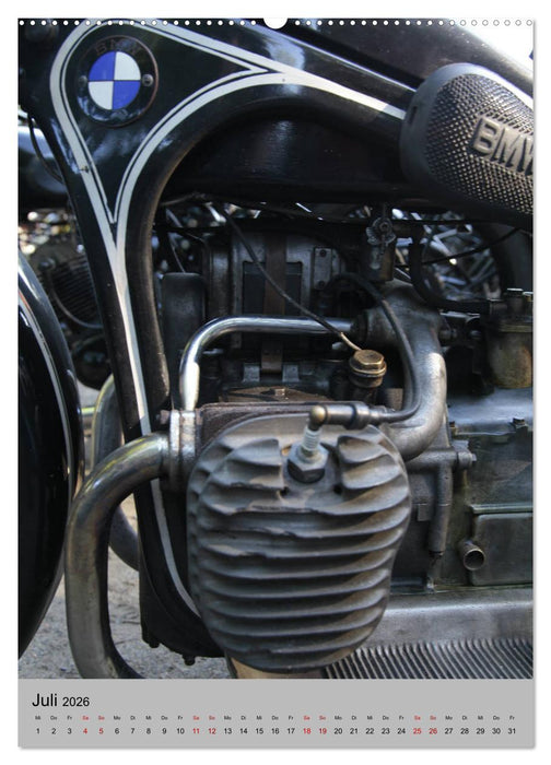 Motorrad Oldtimer - Motoransichten (CALVENDO Premium Wandkalender 2026)