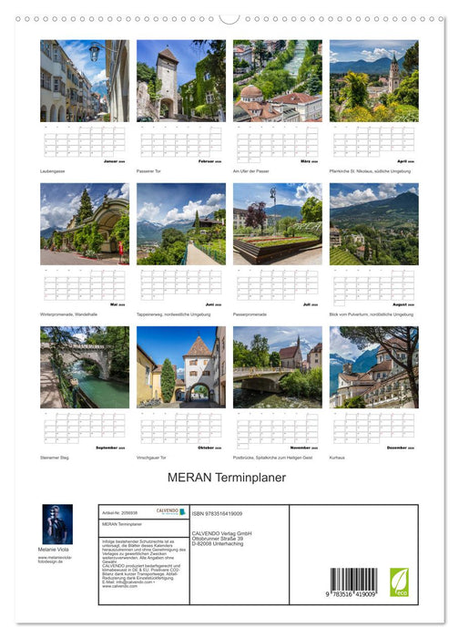 MERAN Terminplaner (CALVENDO Premium Wandkalender 2026)