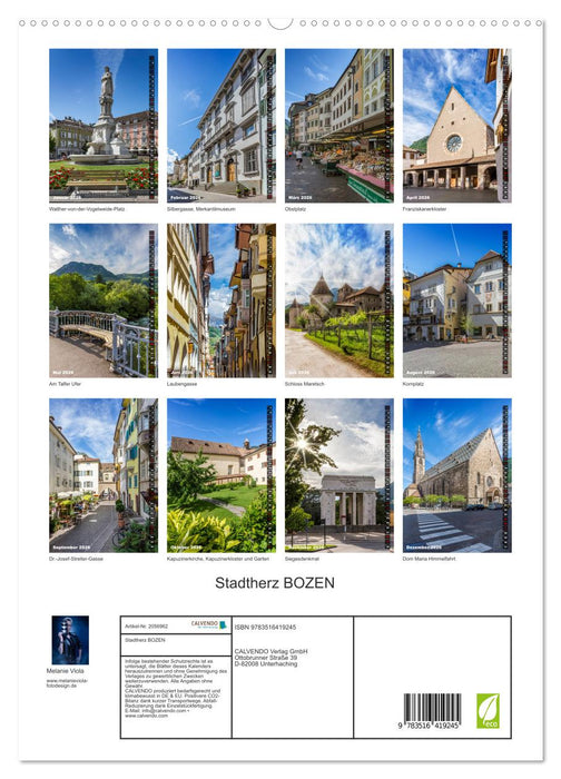 Stadtherz BOZEN (CALVENDO Premium Wandkalender 2026)