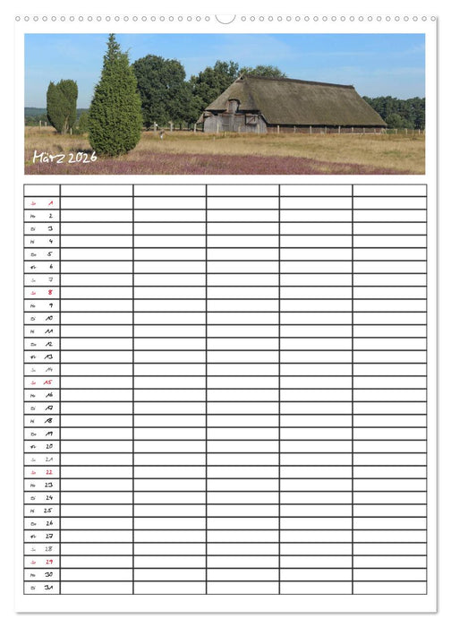 Lüneburger Heide - Faszinierend schön (CALVENDO Wandkalender 2026)