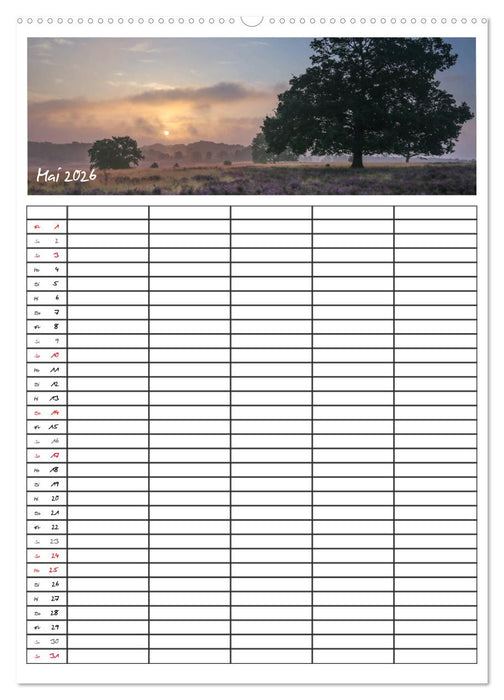 Lüneburger Heide - Faszinierend schön (CALVENDO Wandkalender 2026)