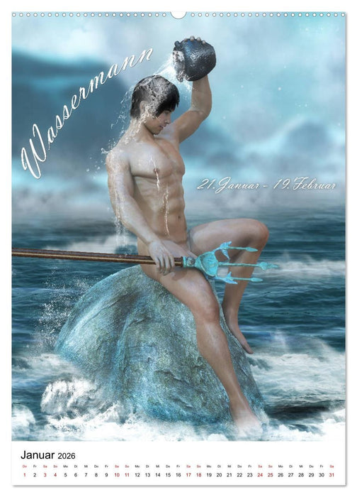 Mann im Sternzeichen (CALVENDO Premium Wandkalender 2026)