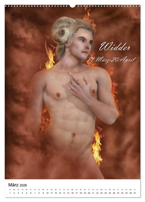 Mann im Sternzeichen (CALVENDO Premium Wandkalender 2026)