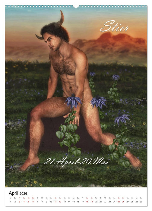 Mann im Sternzeichen (CALVENDO Premium Wandkalender 2026)