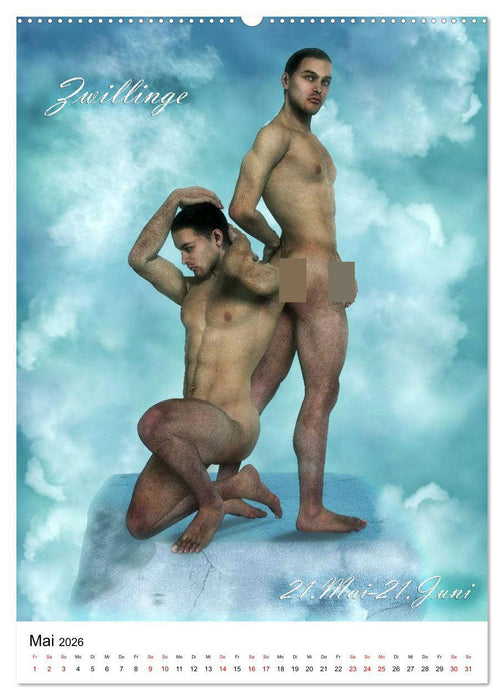 Mann im Sternzeichen (CALVENDO Premium Wandkalender 2026)