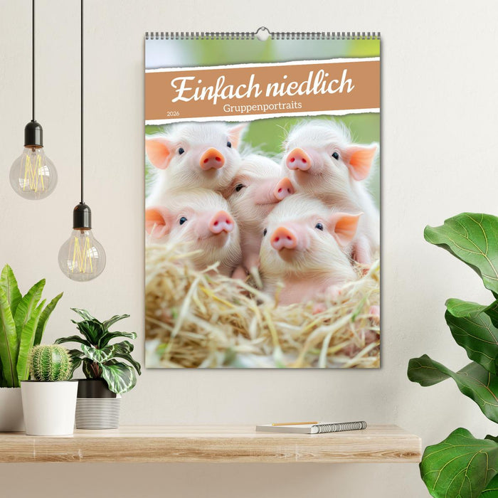 Einfach niedlich - Gruppenportraits (CALVENDO Wandkalender 2026)