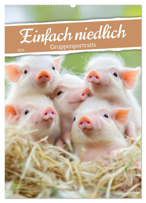 Einfach niedlich - Gruppenportraits (CALVENDO Wandkalender 2026)