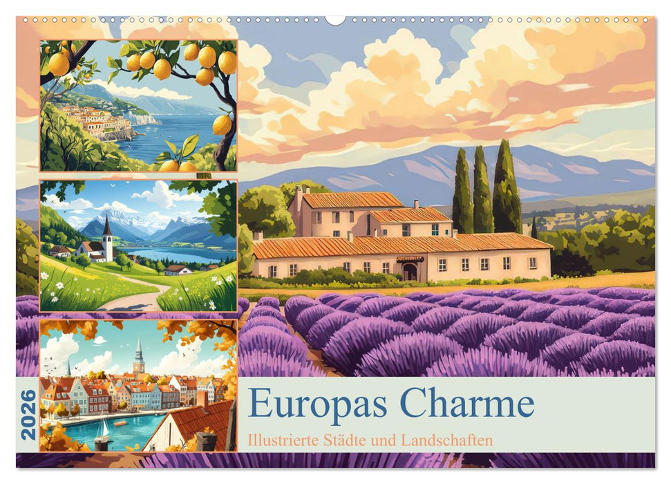 Europas Charme (CALVENDO Wandkalender 2026)