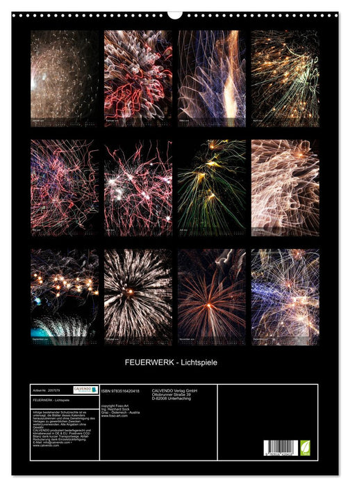 FEUERWERK - Lichtspiele (CALVENDO Wandkalender 2026)