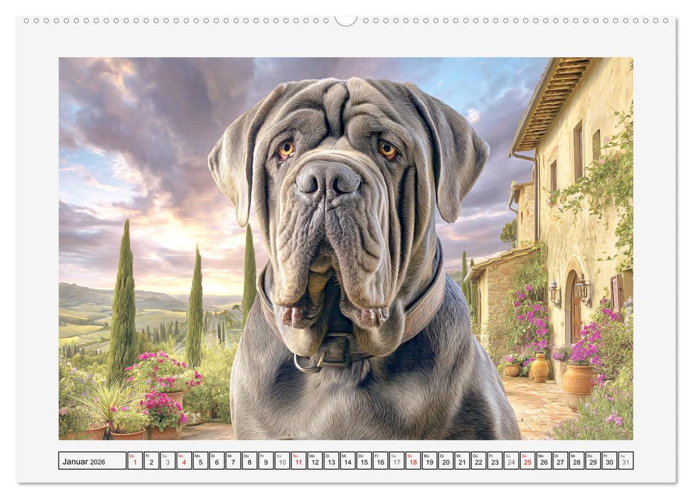 Mastino Napoletano. Die gelassenen Molosser mit antiken Vorfahren (CALVENDO Wandkalender 2026)