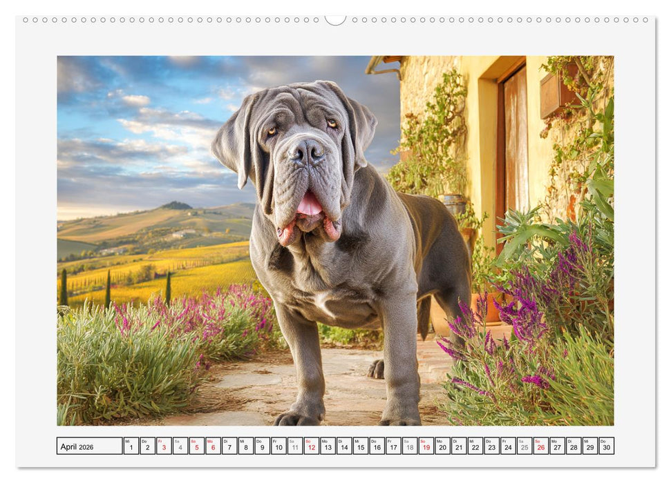 Mastino Napoletano. Die gelassenen Molosser mit antiken Vorfahren (CALVENDO Wandkalender 2026)