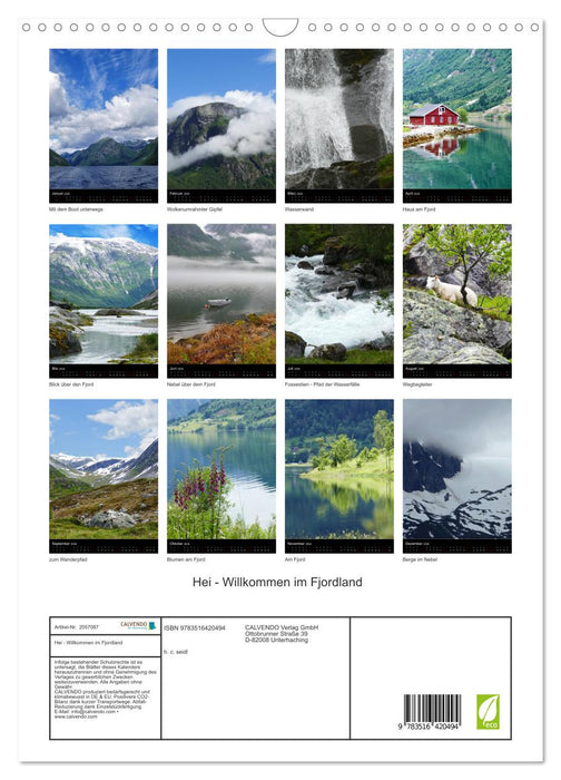 Hei - Willkommen im Fjordland (CALVENDO Wandkalender 2026)