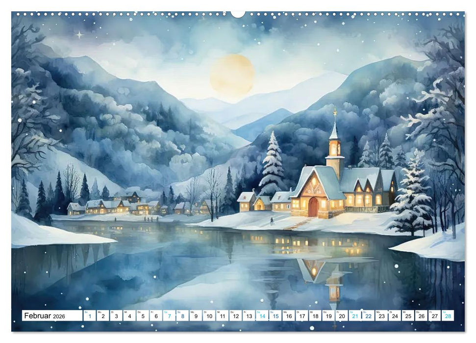 Aquarellträume am See (CALVENDO Wandkalender 2026)