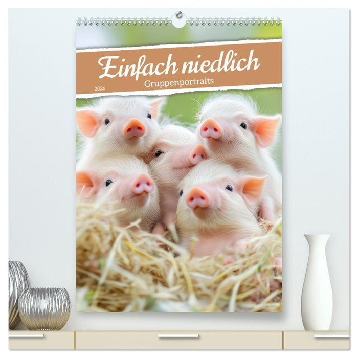 Einfach niedlich - Gruppenportraits (CALVENDO Premium Wandkalender 2026)