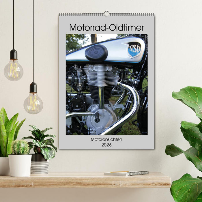 Motorrad Oldtimer - Motoransichten (CALVENDO Wandkalender 2026)