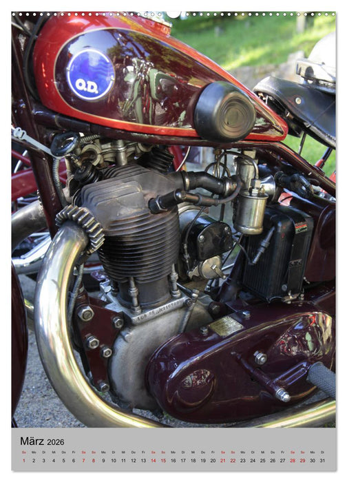 Motorrad Oldtimer - Motoransichten (CALVENDO Wandkalender 2026)