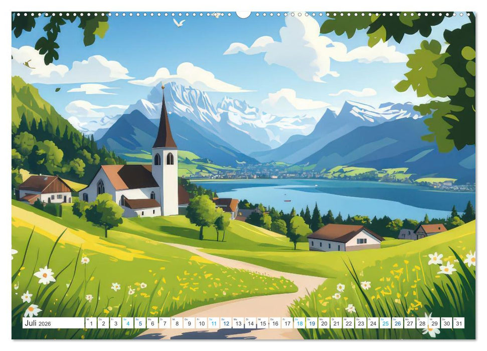 Europas Charme (CALVENDO Premium Wandkalender 2026)