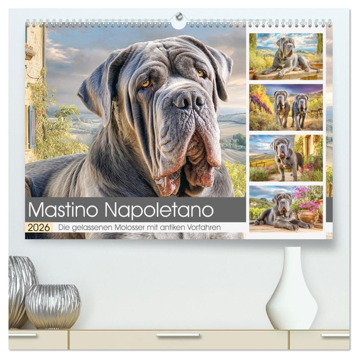 Mastino Napoletano. Die gelassenen Molosser mit antiken Vorfahren (CALVENDO Premium Wandkalender 2026)