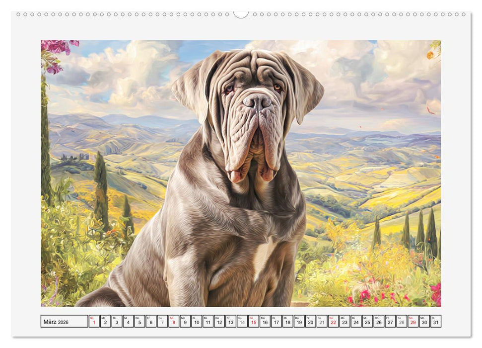 Mastino Napoletano. Die gelassenen Molosser mit antiken Vorfahren (CALVENDO Premium Wandkalender 2026)