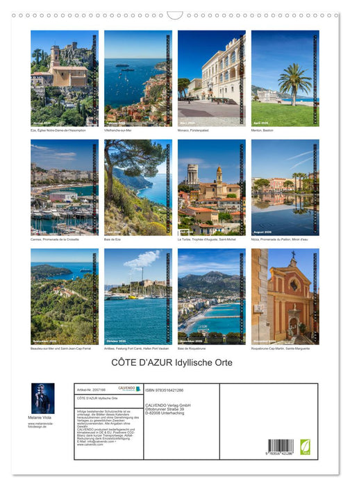 CÔTE D’AZUR Idyllische Orte (CALVENDO Wandkalender 2026)