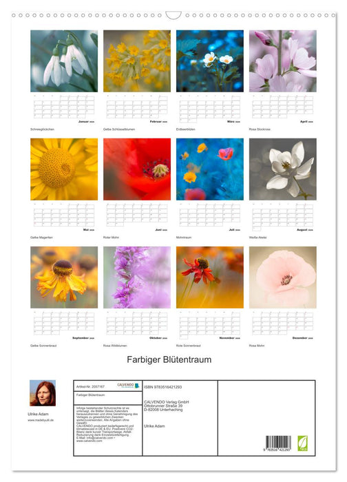 Farbiger Blütentraum (CALVENDO Wandkalender 2026)