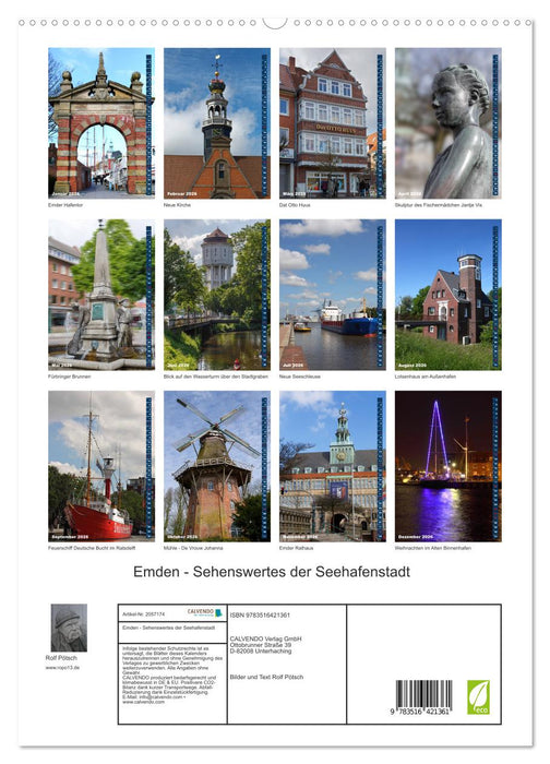 Emden - Sehenswertes der Seehafenstadt (CALVENDO Premium Wandkalender 2026)