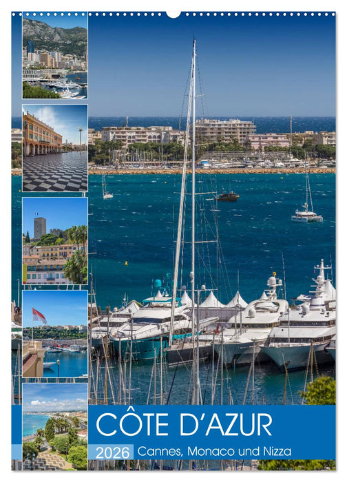 CÔTE D’AZUR Cannes, Monaco und Nizza (CALVENDO Wandkalender 2026)